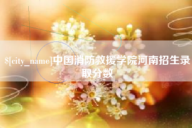 瑞安中国消防救援学院河南招生录取分数