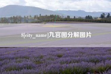 瑞安九宫图分解图片