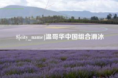 瑞安温哥华中国组合滑冰