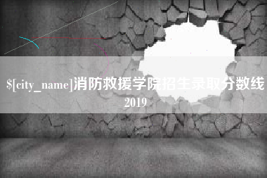 瑞安消防救援学院招生录取分数线2019