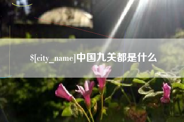 瑞安中国九关都是什么