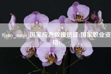 瑞安国家应急救援员证(国家职业资格)