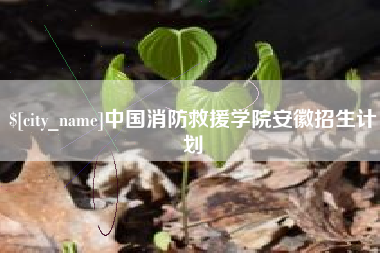 瑞安中国消防救援学院安徽招生计划
