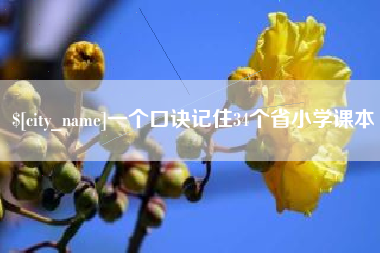 瑞安一个口诀记住34个省小学课本