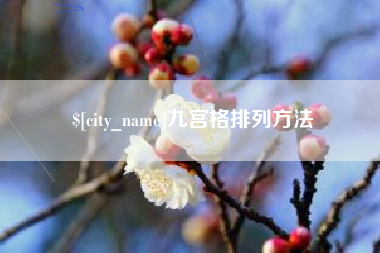瑞安九宫格排列方法
