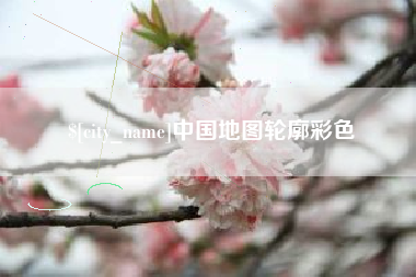 瑞安中国地图轮廓彩色