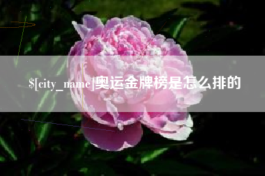 瑞安奥运金牌榜是怎么排的