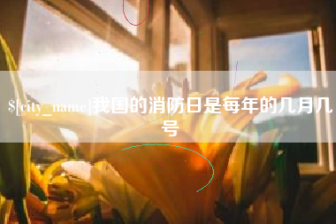瑞安我国的消防日是每年的几月几号