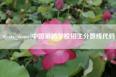 瑞安中国消防学校招生分数线代码