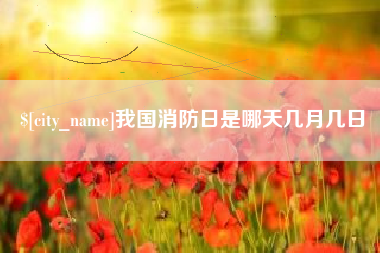 瑞安我国消防日是哪天几月几日