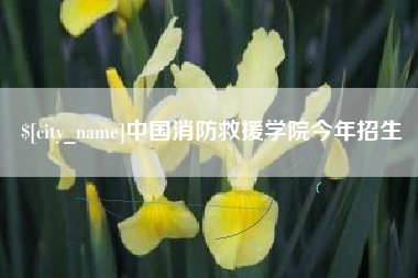 瑞安中国消防救援学院今年招生
