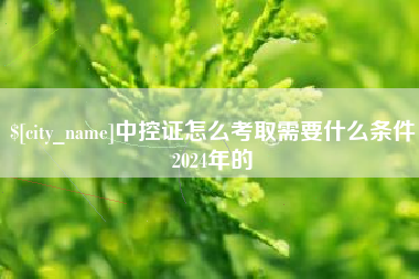 瑞安中控证怎么考取需要什么条件2024年的