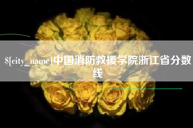 瑞安中国消防救援学院浙江省分数线