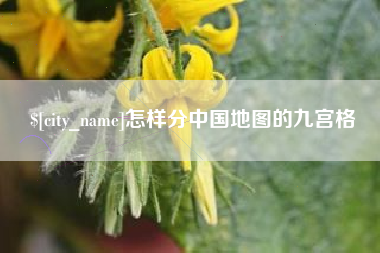 瑞安怎样分中国地图的九宫格