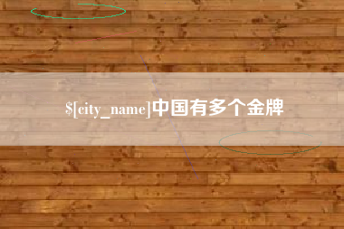瑞安中国有多个金牌