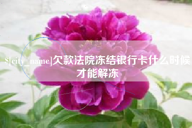 瑞安欠款法院冻结银行卡什么时候才能解冻