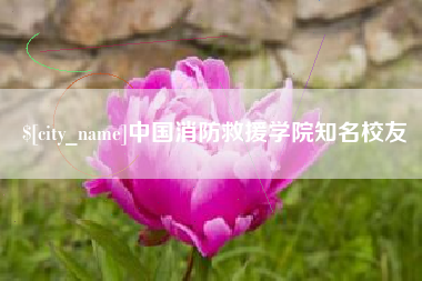 瑞安中国消防救援学院知名校友