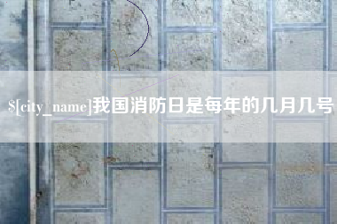 瑞安我国消防日是每年的几月几号