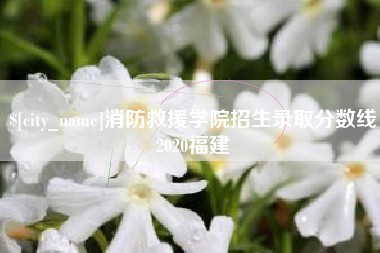 瑞安消防救援学院招生录取分数线2020福建
