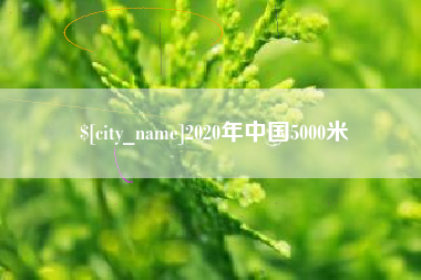瑞安2020年中国5000米