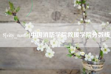 瑞安中国消防学院救援学院分数线
