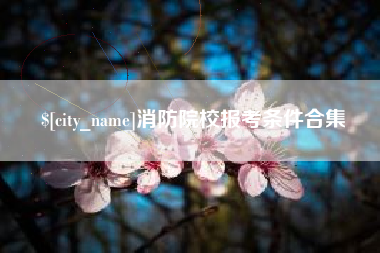 瑞安消防院校报考条件合集