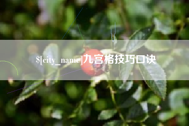 瑞安九宫格技巧口诀